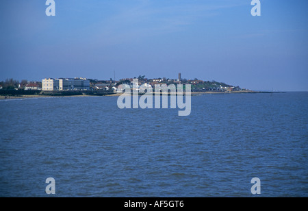 Ansicht von Walton auf Naze vom Pier Essex England Stockfoto