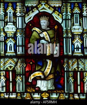 Glasmalerei König Solomon Heiligen Herzen Kirche Wimbledon Jesuitenkirche (katholisch) Stockfoto