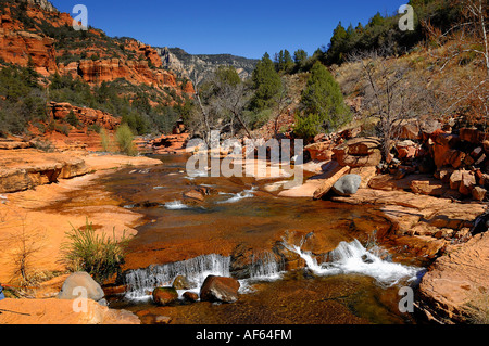 Gesamtansicht der Slide Rock State Park in Sedona, Arizona, USA Stockfoto