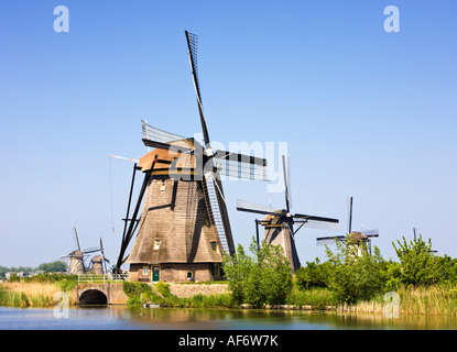 Niederlande - Windmühlen von Kinderdijk, Niederlande, Holland, Europe Stockfoto