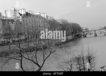 Der Fluss Seine und der Insel Saint-Louis-paris Stockfoto