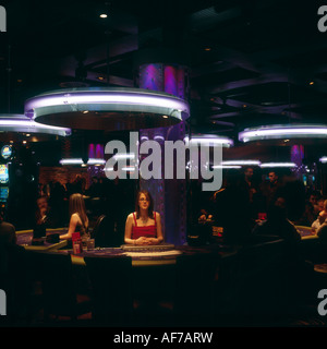 Händler oder Croupier im 235 Casino Club an der großen nördlichen Lager-manchester Stockfoto