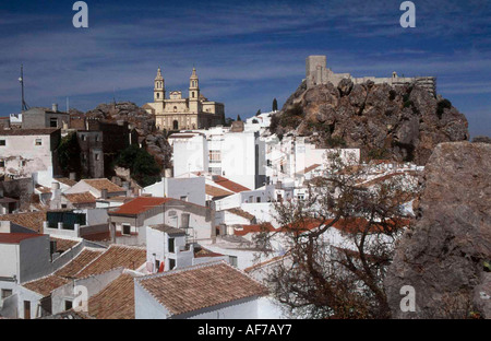 Spanien. Andalusien. Cadiz. Olvera Blick auf die Stadt. Stockfoto