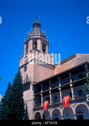 Spanien. Andalucia. Malaga. Ronda. Santa Maria Kirche Glockenturm. Stockfoto