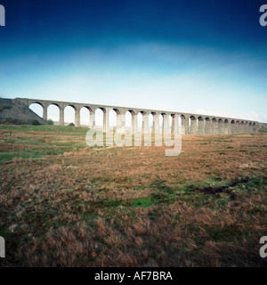 England. Yorkshire. Ribblehead Eisenbahnviadukt. Stockfoto