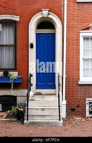 Koloniale Haustür Philadelphia Pennsylvania Vereinigte Staaten von Amerika Stockfoto