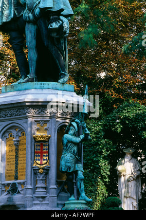 Statuen in Place du Petit Sablon-Brüssel-Belgien Stockfoto