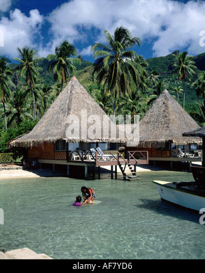 Geographie/Travel, Tahiti, Moorea, Hotel Bali Hai, Maharepa strand, urlaub, urlaub, ferien, hotel, Additional-Rights - Clearance-Info - Not-Available Stockfoto