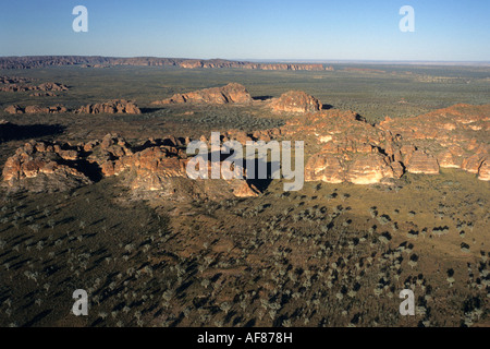 Luftaufnahme der Bungle Bungles, die Kimberley, Purnululu National Park, Western Australia, Australien Stockfoto