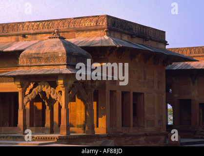 Astrologen Sitz- und Ankhmichauli FATEHPUR SIKRI Uttar Pradesh Indien Stockfoto