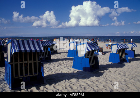 Strandkörbe in Binz, Insel Rügen, Mecklenburg-Vorpommern, Deutschland, Europa Stockfoto