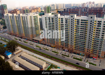 Peking CHINA, Neue Architektur Wohngebäude 'im Bau' von Stadtbild, asien china chinesische asiatische Straße, Stahlbetonkonstruktion, n Stockfoto
