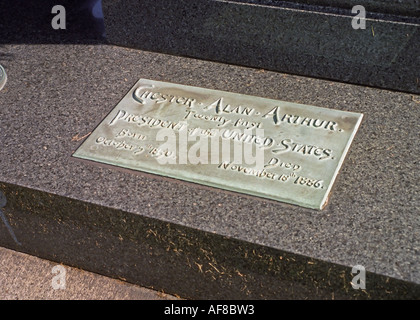 Grab von Chester Arthur, 21. US-Präsident Stockfoto