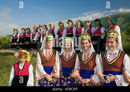 Folklore-Gruppe, Rosenfest, Karlovo, Bulgarien Stockfoto