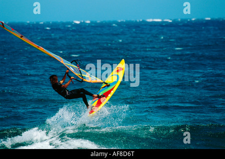 Windsurfer, El Medano, Teneriffa, Kanarische Inseln, Spanien Stockfoto