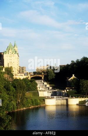Sperren auf dem Rideau Canal in Ottawa, die Hauptstadt von Kanada Stockfoto