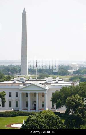 Das weiße Haus mit Washington Monument in den Hintergrund, Washington DC, Vereinigte Staaten, USA Stockfoto