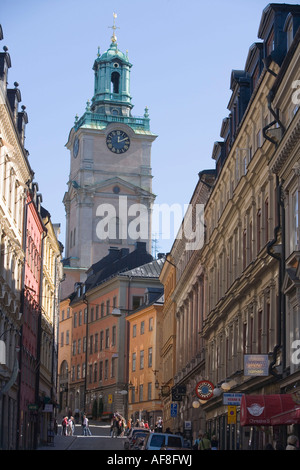 Altstadt Gamla Stan und Storkyrkan Kirche, Stockholm, Schweden Stockfoto