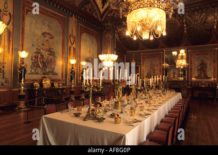 Bankett-Raum im Royal Pavilion, Brighton, East Sussex, England Stockfoto