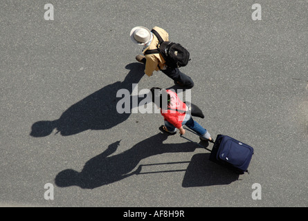 Touristen, Monterosso, Cinque Terre, Ligurien, Italien Stockfoto