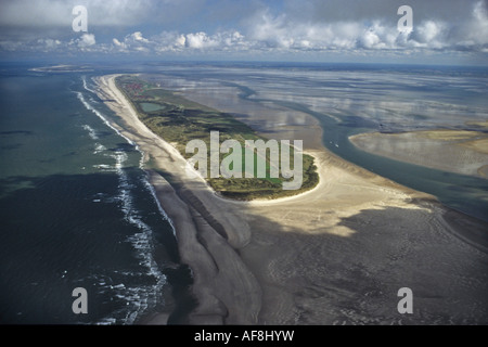 Luftaufnahme von Juist, Osten Watteninsel, Niedersachsen, Nordsee, Norddeutschland Stockfoto
