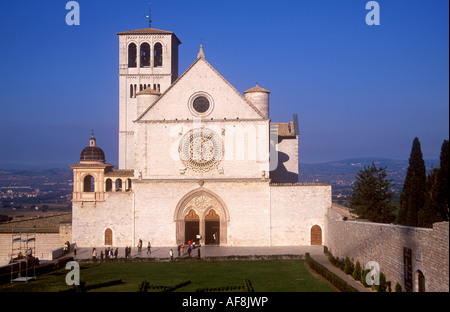 St Francis Basilica und Kloster in Assisi geweiht im Jahre 1253 Stockfoto