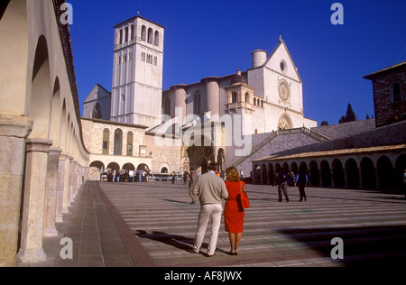 Assisi - St Francis Basilica und Kloster, geweiht im Jahre 1253 Stockfoto