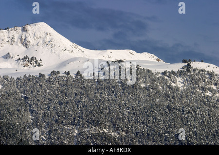 Vista del Valle de Artiga de Lin. Vall d ' Aran Lleida, Katalonien, España. Ansicht des Artigal de Lin Valley, Aran-Tal, Spanien. Stockfoto