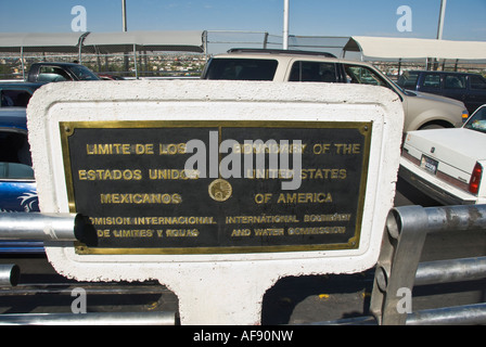 Santa Fe Brücke Rio Grande River zwischen Ciudad Juarez Mexiko und El Paso Texas USA Stockfoto