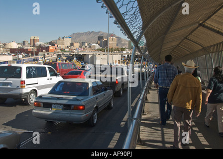 Santa Fe Brücke Rio Grande River zwischen Ciudad Juarez Mexiko und El Paso Texas USA Stockfoto