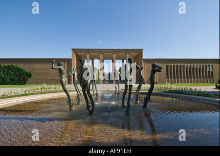 Michigan Bloomfield Hills Cranbrook Kunstmuseum Orpheus Brunnen des Künstlers Carl Milles Stockfoto