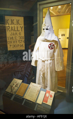 Michigan-Dearborn das Henry Ford Museum Klu Klux Klan KKK-Ausstellung Stockfoto
