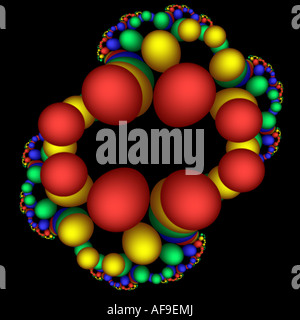 Abstrakte Fraktalbild ähnelt einen gewendelten DNA-Strang Stockfoto