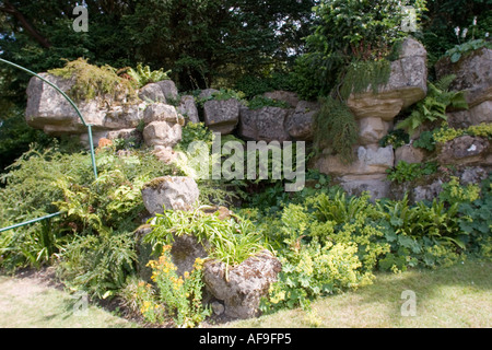 Steingarten an Audley End House Saffron Walden Cambridgeshire England GB UK Stockfoto