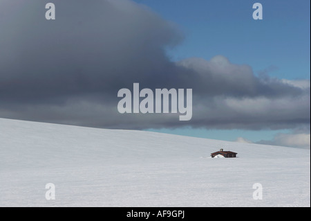 Norwegen, Rondane Nationalpark, schneebedeckte Landschaft Stockfoto