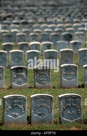 Georgia Peach State, Andersonville National Historic Site Bürgerkrieg, Union, Blue, Grey, Cemetery 13,000 Unionsgefangene starben hier GA030, GA030 Stockfoto