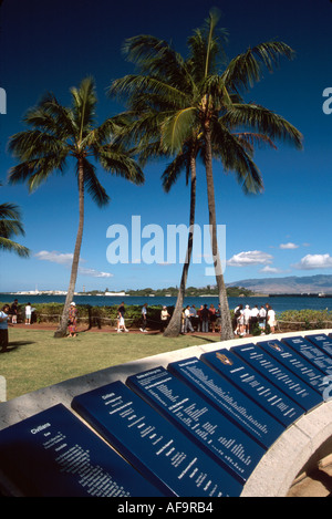 Hawaii, Hawaiianische Inseln, Oahu Pearl Harbor, Hafen, Center Remembrance Ausstellung zum Gedenken an die Opfer des japanischen Angriffs 12 7 41 HI007,Tourismus,Reise,Ziel Stockfoto