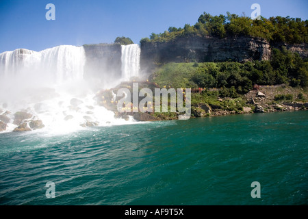 American Falls, wie gesehen von der kanadischen Website unter Niagara Falls Ontario Kanada Stockfoto