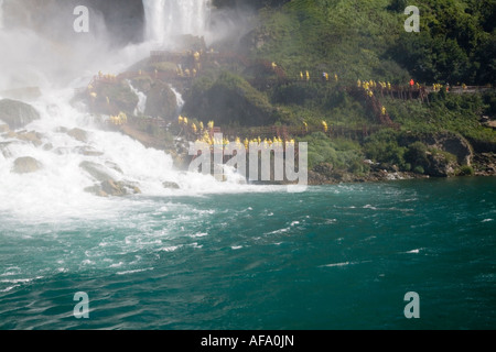 American Falls, wie gesehen von der kanadischen Website unter Niagara Falls Ontario Kanada Stockfoto