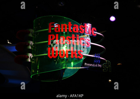 Epcot Center Walt Disney World in Orlando Florida fantastische Kunststoffe funktioniert Ausstellung Leuchtreklame Stockfoto