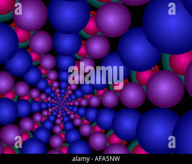 Abstrakte Fraktalbild ähnlich einer Anzeige der Partei Ballons Stockfoto
