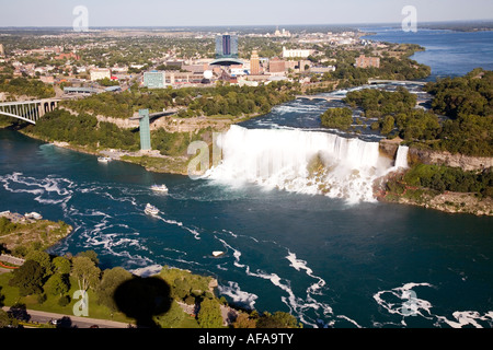 American Falls, wie gesehen von Niagara Falls Ontario Kanada Stockfoto