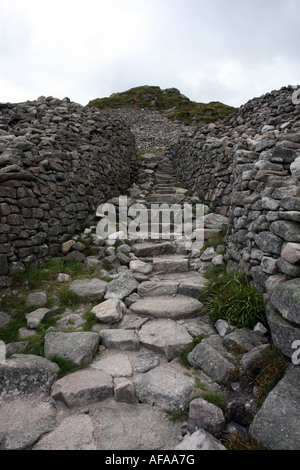 Blick vom Gipfel der Berg Bennachie in der Nähe von Inverurie, Aberdeenshire, Schottland, UK, zeigt der Eisenzeit Wallburg Stockfoto