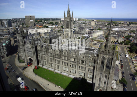 Luftbild des Marischal College in Aberdeen, Scotland, UK Stockfoto