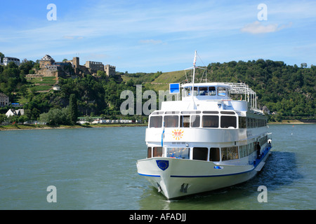 Burg Rheinfels bei St. Goar im Flusstal Rheins in Deutschland Stockfoto