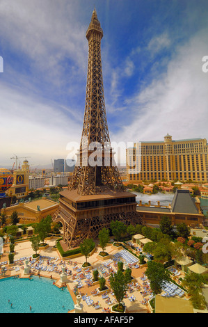 Der Eiffelturm in Paris Hotel, Las Vegas Nevada, USA Stockfoto