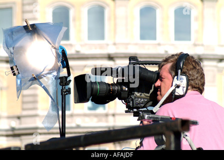 TV am London Vigil Trafalgar Square 14. Juli 2005 Stockfoto