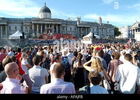 TV am London Vigil Trafalgar Square 14. Juli 2005 Stockfoto