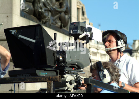 TV am London Vigil Trafalgar Square 14. Juli 2005 Stockfoto