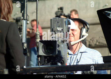 TV am London Vigil Trafalgar Square 14. Juli 2005 Stockfoto